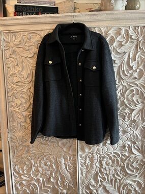 J.Crew Grey Wool Shacket